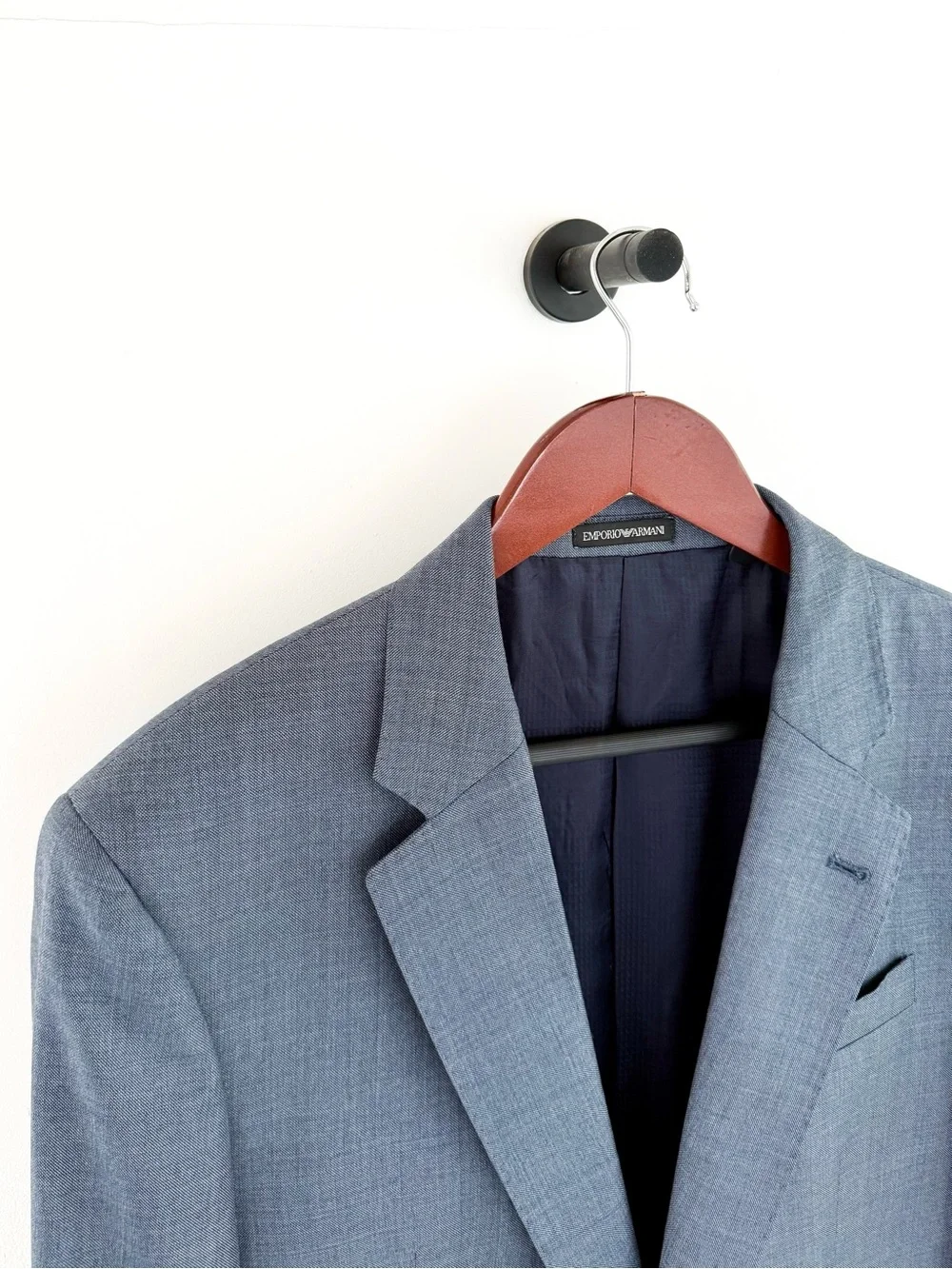 NWT New Emporio Armani G-Line Italian Wool Slate Blue Men's Blazer Jacket 42R